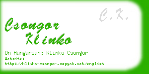 csongor klinko business card